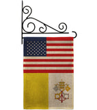 Vatican City US Friendship - Nationality Flags of the World Vertical Impressions Decorative Flags HG140883 Made In USA