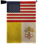 Vatican City US Friendship - Nationality Flags of the World Vertical Impressions Decorative Flags HG140883 Made In USA