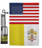 Vatican City US Friendship - Nationality Flags of the World Vertical Impressions Decorative Flags HG140883 Made In USA