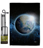 Earth - Nationality Flags of the World Vertical Impressions Decorative Flags HG140885 Made In USA