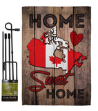 Country Canada Home Sweet Home - Nationality Flags of the World Vertical Impressions Decorative Flags HG191162 Made In USA