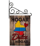 Country Colombia Hogar Dulce Hogar - Nationality Flags of the World Vertical Impressions Decorative Flags HG191164 Made In USA