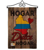 Country Colombia Hogar Dulce Hogar - Nationality Flags of the World Vertical Impressions Decorative Flags HG191164 Made In USA