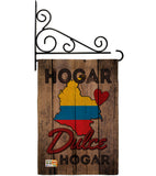 Country Colombia Hogar Dulce Hogar - Nationality Flags of the World Vertical Impressions Decorative Flags HG191164 Made In USA