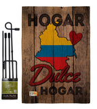 Country Colombia Hogar Dulce Hogar - Nationality Flags of the World Vertical Impressions Decorative Flags HG191164 Made In USA