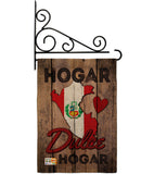 Country Peru Hogar Dulce Hogar - Nationality Flags of the World Vertical Impressions Decorative Flags HG191165 Made In USA