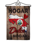 Country Costa Rica Hogar Dulce Hogar - Nationality Flags of the World Vertical Impressions Decorative Flags HG191169 Made In USA