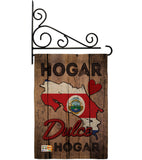 Country Costa Rica Hogar Dulce Hogar - Nationality Flags of the World Vertical Impressions Decorative Flags HG191169 Made In USA