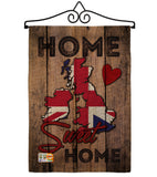 Country UK Home Sweet Home - Nationality Flags of the World Vertical Impressions Decorative Flags HG192030 Made In USA