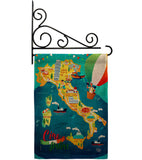 Italiano Fun - Nationality Flags of the World Vertical Impressions Decorative Flags HG192519 Made In USA