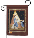 The Lord is Born - Nativity Winter Vertical Impressions Decorative Flags HG114091 Made In USA
