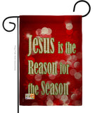 Jesus is the Reason - Nativity Winter Vertical Impressions Decorative Flags HG114099 Made In USA