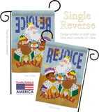 Fa La La Rejoice - Nativity Winter Vertical Impressions Decorative Flags HG114130 Made In USA