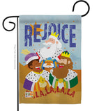 Fa La La Rejoice - Nativity Winter Vertical Impressions Decorative Flags HG114130 Made In USA