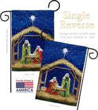 Nativity of Jesus - Nativity Winter Vertical Impressions Decorative Flags HG114214 Made In USA