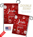 Jesus is the Reason - Nativity Winter Vertical Impressions Decorative Flags HG114222 Made In USA