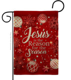 Jesus is the Reason - Nativity Winter Vertical Impressions Decorative Flags HG114222 Made In USA