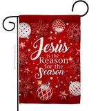 Jesus is the Reason - Nativity Winter Vertical Impressions Decorative Flags HG114222 Made In USA