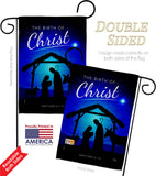 Birth Of Christ - Nativity Winter Vertical Impressions Decorative Flags HG114250 Made In USA