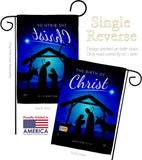 Birth Of Christ - Nativity Winter Vertical Impressions Decorative Flags HG114250 Made In USA