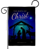 Birth Of Christ - Nativity Winter Vertical Impressions Decorative Flags HG114250 Made In USA