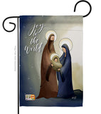 Joy To The World - Nativity Winter Vertical Impressions Decorative Flags HG137132 Made In USA