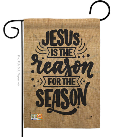 Jueus the Reason - Nativity Winter Vertical Impressions Decorative Flags HG137199 Made In USA