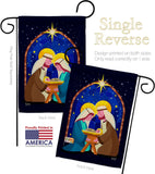 Birth Of Jesus - Nativity Winter Vertical Impressions Decorative Flags HG137358 Made In USA