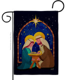 Birth Of Jesus - Nativity Winter Vertical Impressions Decorative Flags HG137358 Made In USA