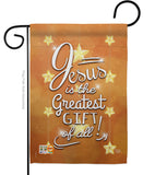Jesus is the Greatest Gift - Nativity Winter Vertical Impressions Decorative Flags HG191060 Made In USA
