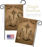 Holy Night - Nativity Winter Vertical Impressions Decorative Flags HG191078 Made In USA