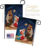 Holy Night - Nativity Winter Vertical Impressions Decorative Flags HG192260 Made In USA