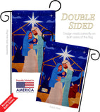 King Is Born - Nativity Winter Vertical Impressions Decorative Flags HG192703 Made In USA