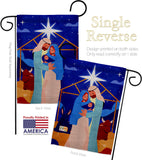 King Is Born - Nativity Winter Vertical Impressions Decorative Flags HG192703 Made In USA