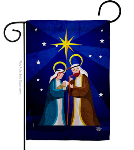 Birth Of King - Nativity Winter Vertical Impressions Decorative Flags HG192710 Made In USA