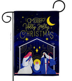 Merry Nativity Family - Nativity Winter Vertical Impressions Decorative Flags HG192712 Made In USA