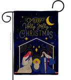 Merry Nativity Family - Nativity Winter Vertical Impressions Decorative Flags HG192712 Made In USA