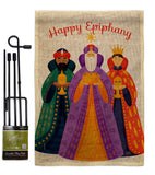 Dia De Los Reyes - Nativity Winter Vertical Impressions Decorative Flags HG114007 Made In USA
