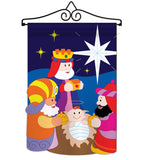 Three Kings - Nativity Winter Vertical Applique Decorative Flags HG114067