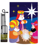 Three Kings - Nativity Winter Vertical Applique Decorative Flags HG114067