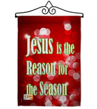 Jesus is the Reason - Nativity Winter Vertical Impressions Decorative Flags HG114099 Made In USA