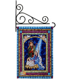 Stained Glass Nativity - Nativity Winter Vertical Impressions Decorative Flags HG114123 Made In USA