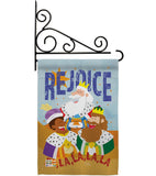 Fa La La Rejoice - Nativity Winter Vertical Impressions Decorative Flags HG114130 Made In USA