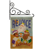 Fa La La Rejoice - Nativity Winter Vertical Impressions Decorative Flags HG114130 Made In USA