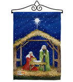 Nativity of Jesus - Nativity Winter Vertical Impressions Decorative Flags HG114214 Made In USA