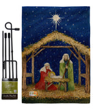 Nativity of Jesus - Nativity Winter Vertical Impressions Decorative Flags HG114214 Made In USA