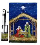 Nativity of Jesus - Nativity Winter Vertical Impressions Decorative Flags HG114214 Made In USA