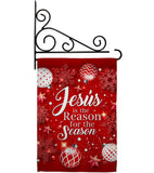 Jesus is the Reason - Nativity Winter Vertical Impressions Decorative Flags HG114222 Made In USA