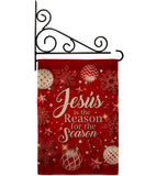 Jesus is the Reason - Nativity Winter Vertical Impressions Decorative Flags HG114222 Made In USA