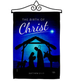 Birth Of Christ - Nativity Winter Vertical Impressions Decorative Flags HG114250 Made In USA